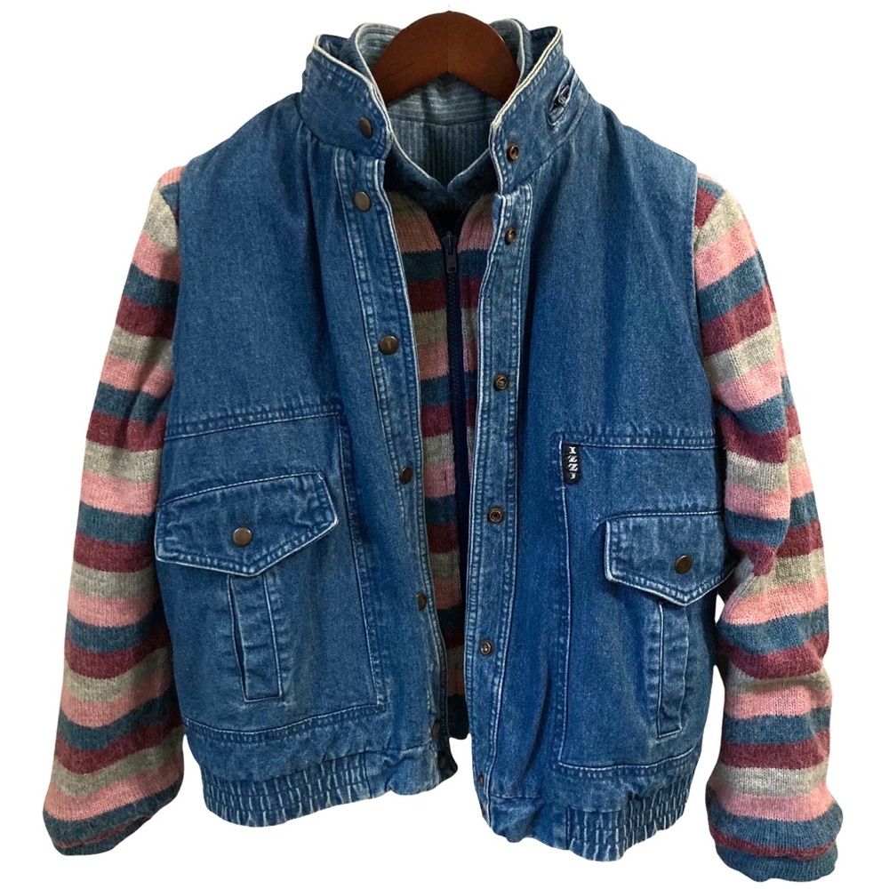 Retro Jean Jacket Vest 2 Piece M
